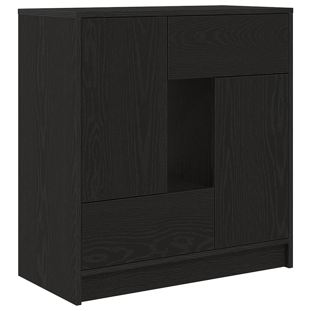 Vidaxl dressoir met lades en deuren 70,5x34x74,5 cm zwart eikenkleurig