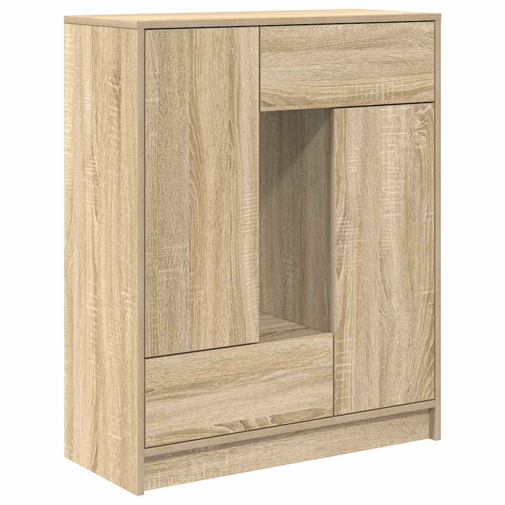 Vidaxl dressoir met lades en deuren 73x31x90 cm sonoma eikenkleurig