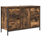 Vidaxl wastafelkast met lades 90x34,5x60 cm gerookt eikenkleurig