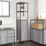 Vidaxl badkamermeubel met planken 36x35x165 cm grijs sonoma
