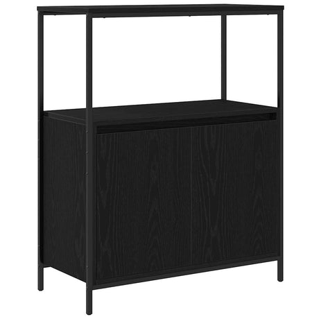 Vidaxl badkamermeubel met planken 76,5x35x95 cm zwart eikenkleurig