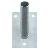 Vidaxl vlaggen mast houder zilver 10,5 x 7,5 x 0,25 cm staal