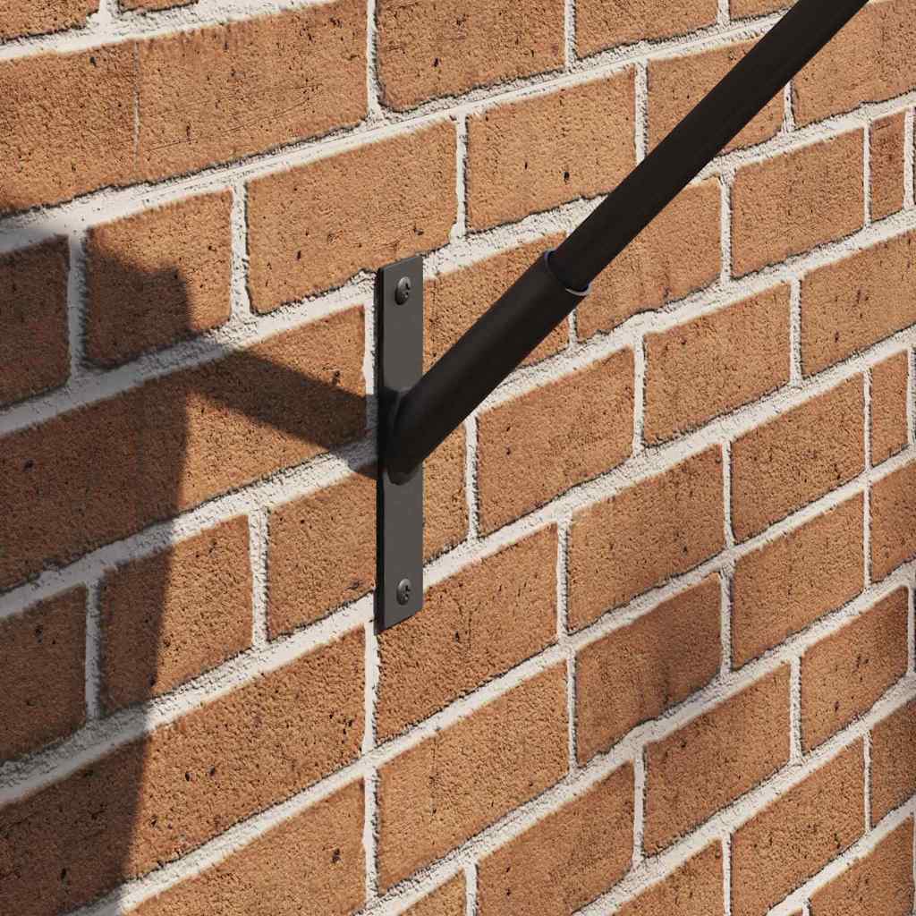 Vidaxl vlaggen mast houder zwart 15 x 3 x 0,35 cm staal