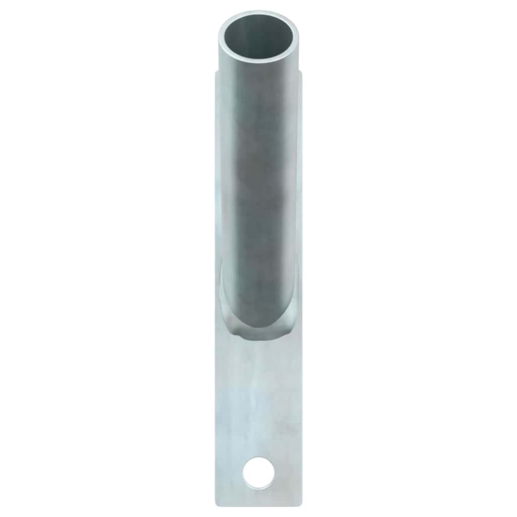 Vidaxl vlaggen mast houder zilver 15 x 3 x 0,35 cm staal