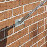 Vidaxl vlaggen mast houder zilver 13 x 6 x 0,2 cm staal