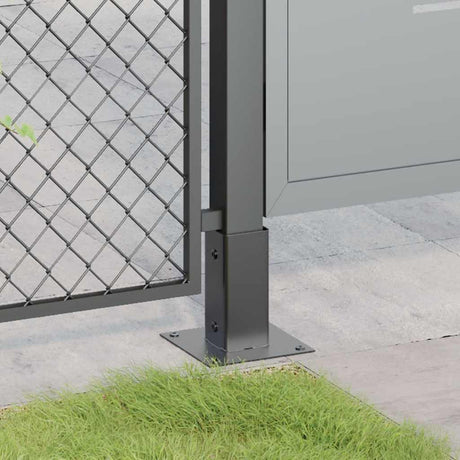 Vidaxl spokkels vierkant 4 st 61x61 mm gepoedercoat staal antraciet