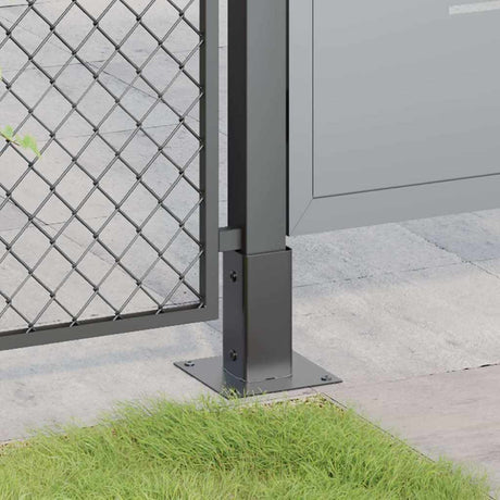 Vidaxl spokkels vierkant 12 st 61x61 mm gepoedercoat staal antraciet