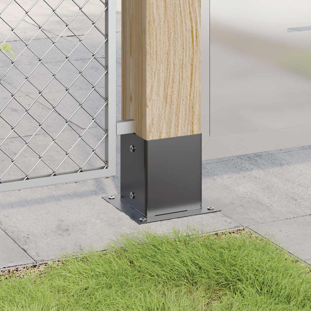 Vidaxl spokkels vierkant 12 st 121x121 mm gepoedercoat staal antraciet