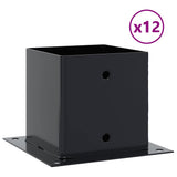 Vidaxl paonderstellen vierkant 12 st 141x141 mm gepoedercoat staal