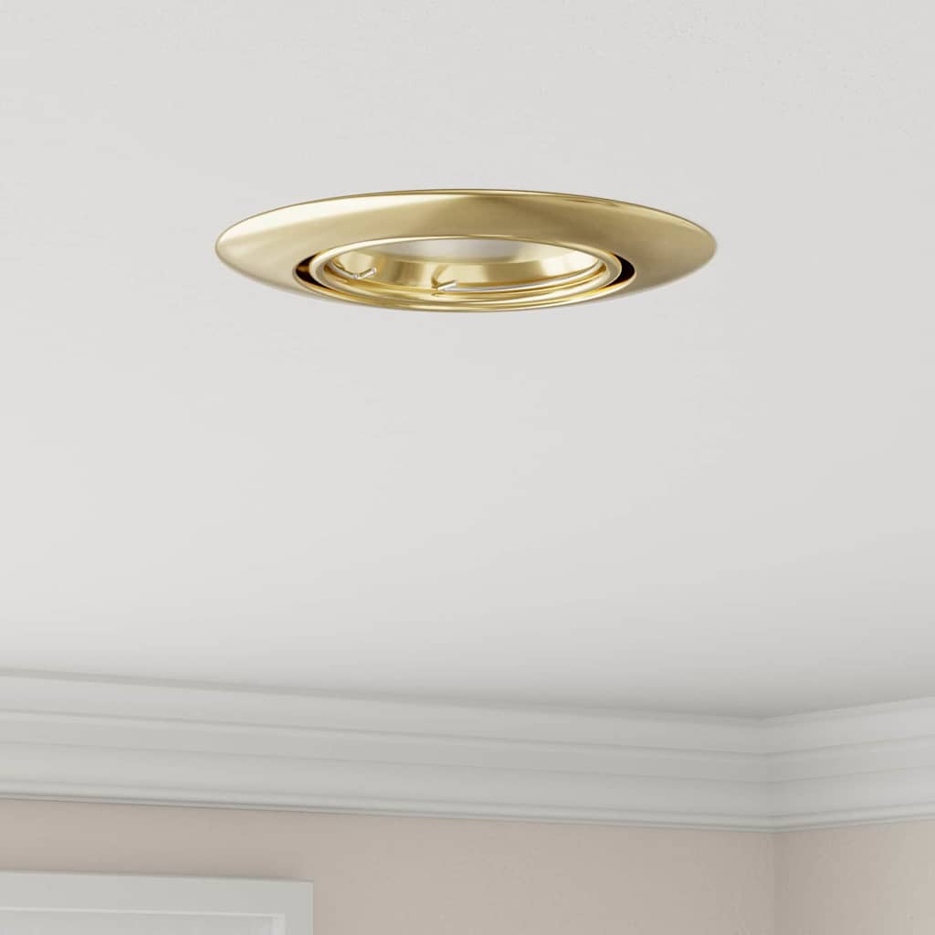 Vidaxl spotje 6 st goud 9 x 9 x 2.5 cm metaal