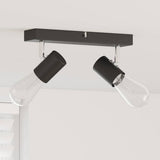 Vidaxl plafondspot met schijnwerpers zwart 26 x 6,5 x 11,5 cm metaal