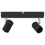 Vidaxl plafondspot met schijnwerpers zwart 26 x 6,5 x 11,5 cm metaal