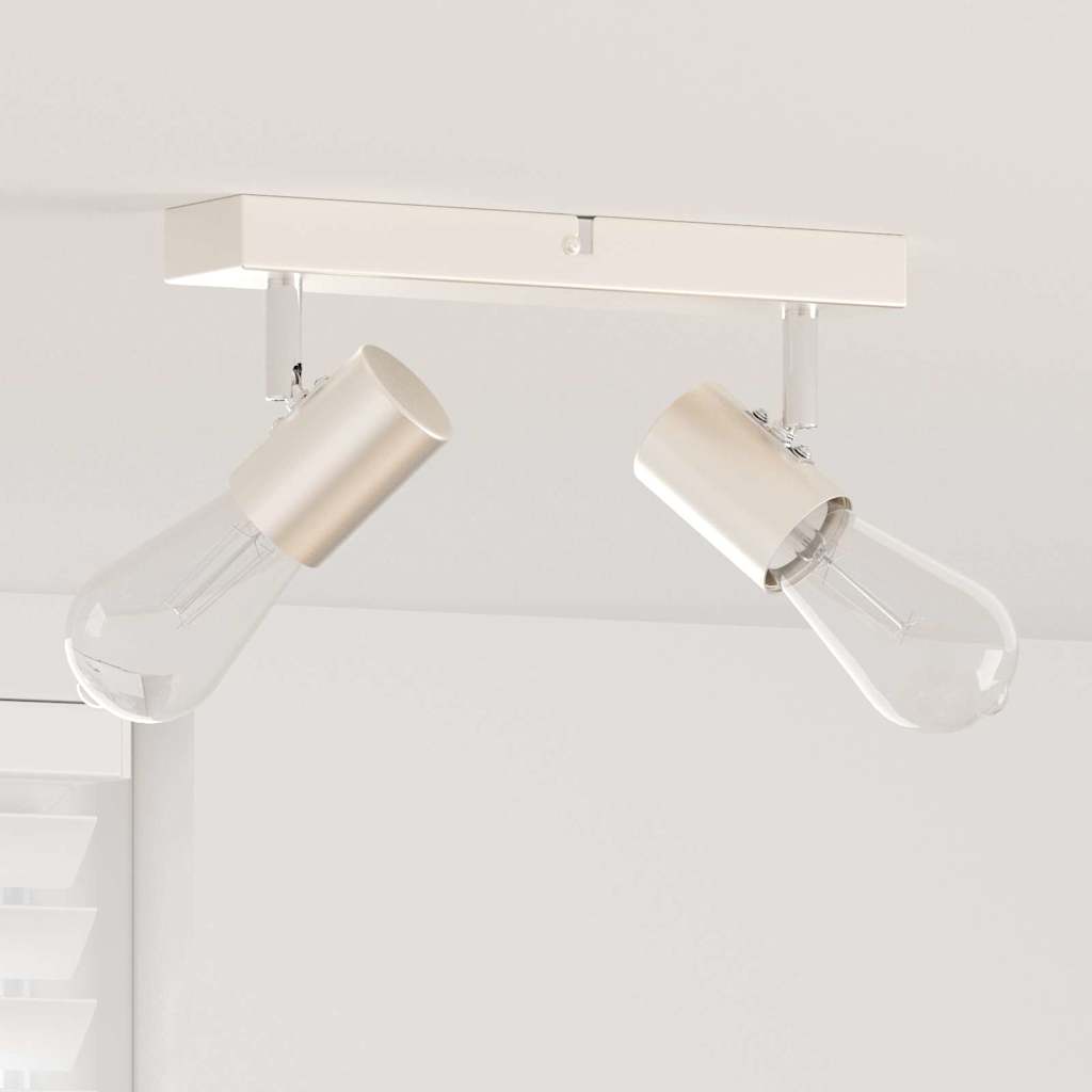 Vidaxl plafondspot met schijnwerpers nikkel 26 x 6,5 x 11,5 cm metaal