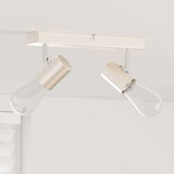 Vidaxl plafondspot met schijnwerpers nikkel 26 x 6,5 x 11,5 cm metaal