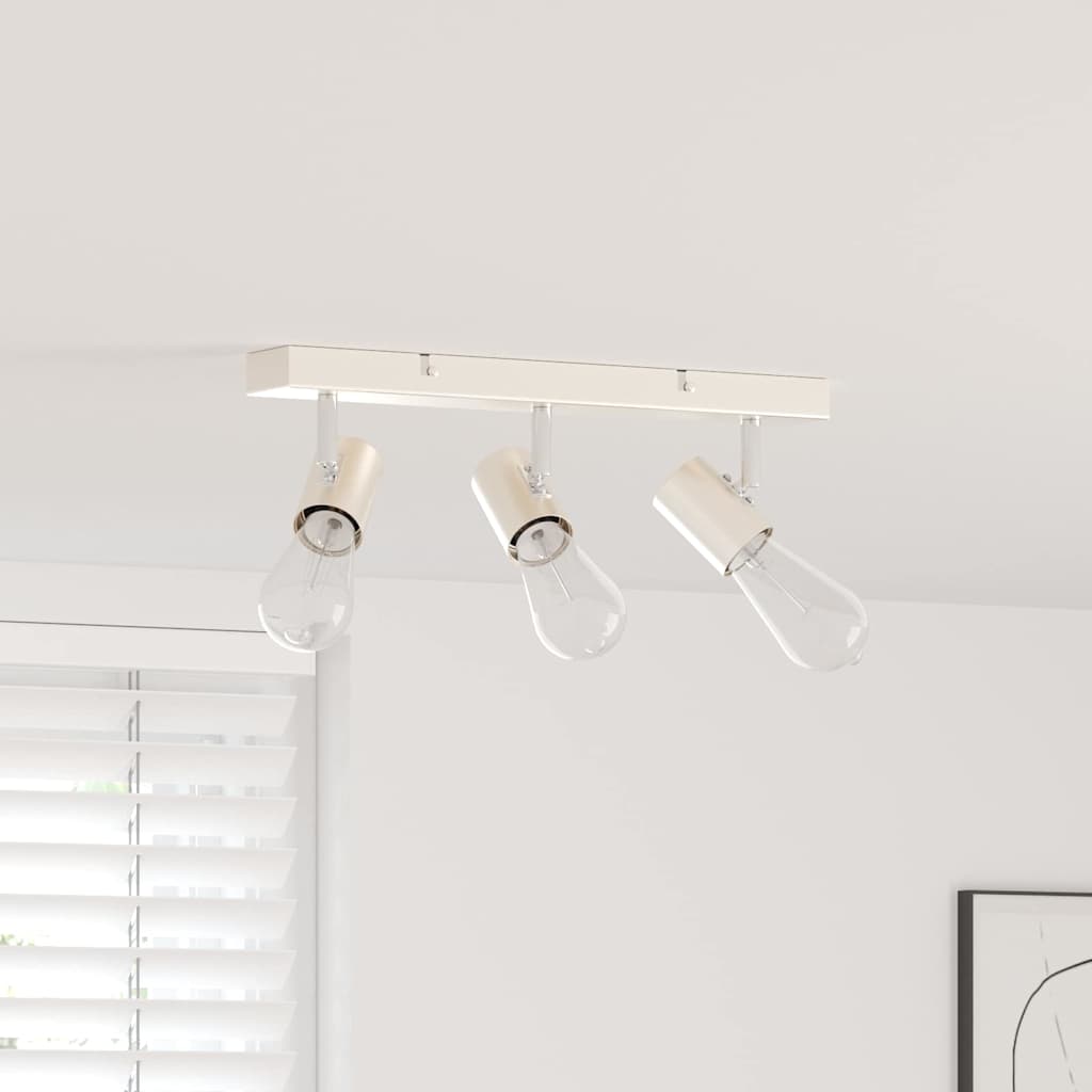 Vidaxl plafondspot met schijnwerpers nikkel 38 x 6,5 x 11,5 cm metaal