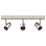 Vidaxl plafondspot met schijnwerpers nikkel 38 x 6,5 x 11,5 cm metaal