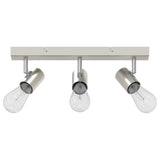 Vidaxl plafondspot met schijnwerpers nikkel 38 x 6,5 x 11,5 cm metaal