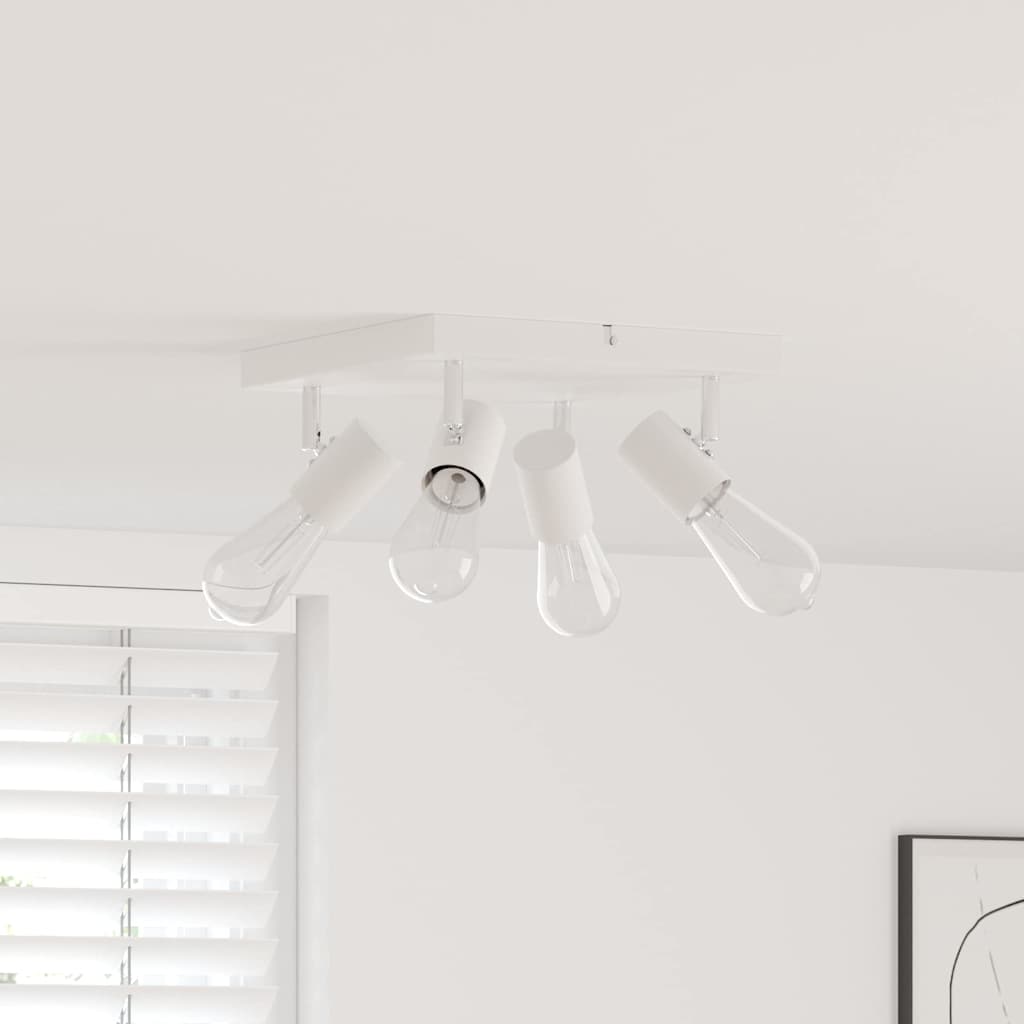 Vidaxl plafondspot met schijnwerpers wit 26,5 x 26 x 11,5 cm metaal