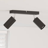 Vidaxl plafondspot met schijnwerpers zwart 26 x 6 x 16 cm metaal