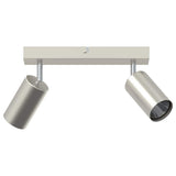 Vidaxl plafondspot met schijnwerpers nikkel 26 x 6 x 16 cm metaal