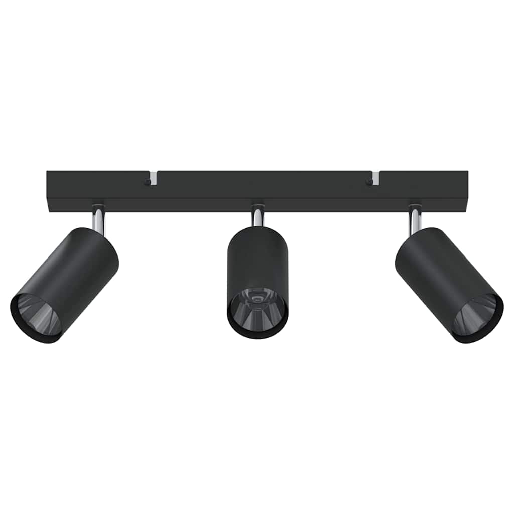 Vidaxl plafondspot met schijnwerpers zwart 38 x 6 x 16 cm metaal