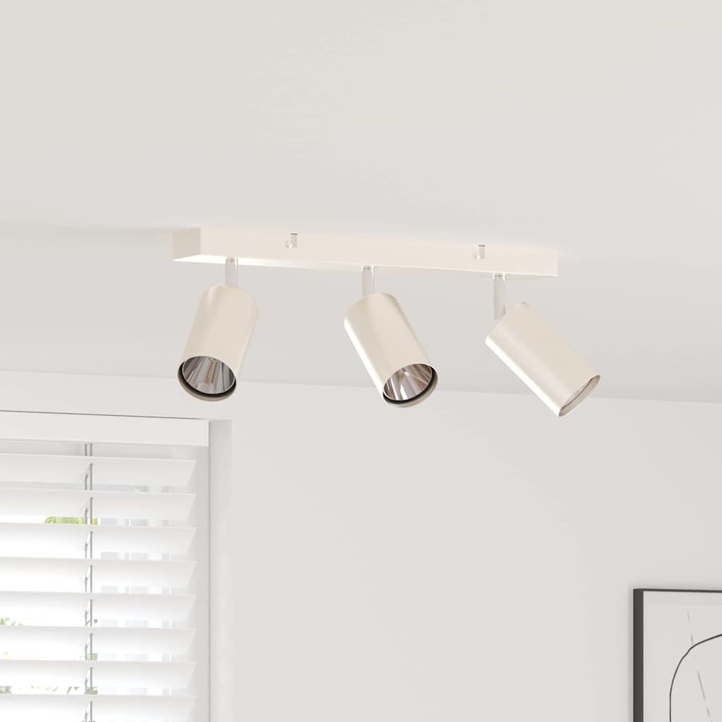 Vidaxl plafondspot met schijnwerpers nikkel 38 x 6 x 16 cm metaal
