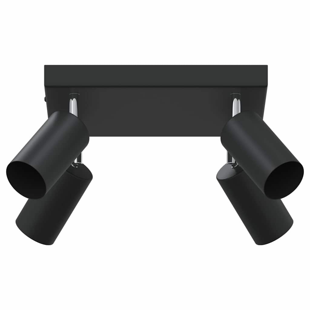 Vidaxl plafondspot met schijnwerpers zwart 26 x 26 x 16 cm metaal