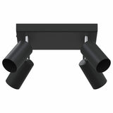 Vidaxl plafondspot met schijnwerpers zwart 26 x 26 x 16 cm metaal