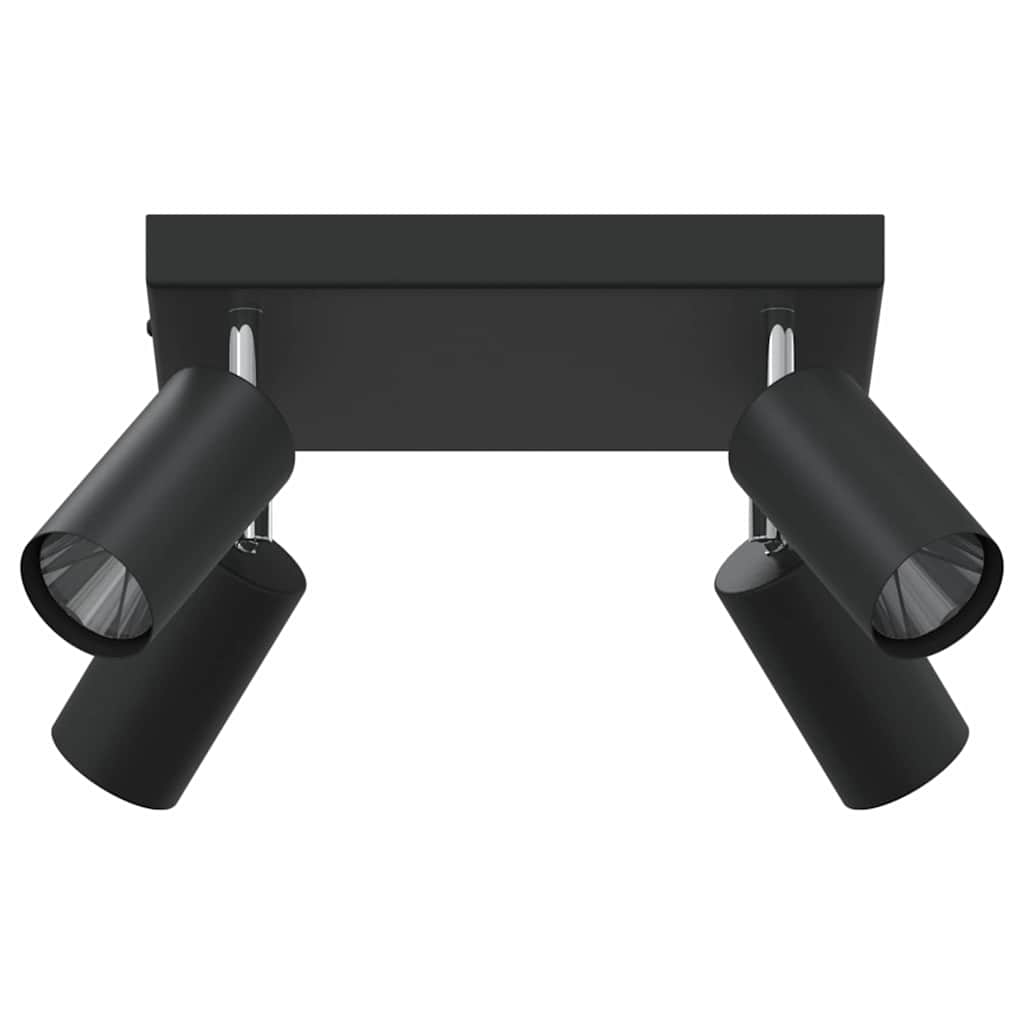 Vidaxl plafondspot met schijnwerpers zwart 26 x 26 x 16 cm metaal