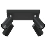 Vidaxl plafondspot met schijnwerpers zwart 26 x 26 x 16 cm metaal