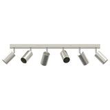Vidaxl plafondspot met schijnwerpers nikkel 73 x 6 x 16 cm metaal