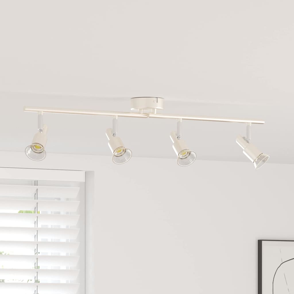 Vidaxl plafondspot met schijnwerpers nikkel 70 x 9 x 12,5 cm staal