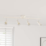Vidaxl plafondspot met schijnwerpers nikkel 70 x 9 x 12,5 cm staal