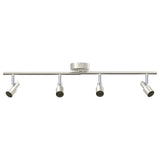 Vidaxl plafondspot met schijnwerpers nikkel 70 x 9 x 12,5 cm staal