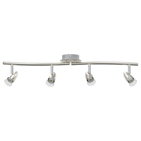 Vidaxl plafondspot met schijnwerpers nikkel 61 x 10 x 12,5 cm metaal