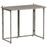 Vidaxl tuintafel inklapbaar 90x51x75 cm poly rattan grijs