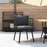 Vidaxl tuinstoel met kussens poly rattan zwart