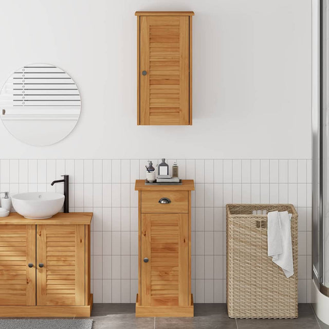 Vidaxl badkamerkast vigo 2 st bruin en honingbruin 37 x 34 x 80 cm