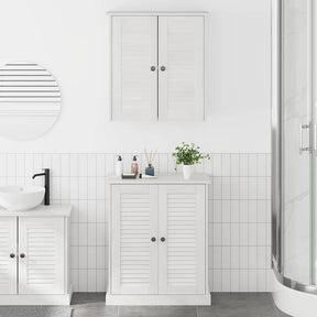 Vidaxl badkamermeubelset 2 st wit en antiek wit 67,5 x 34 x 80 cm