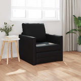 Vidaxl slaapbank zwart 74 x 77 x 81 cm kunstleer