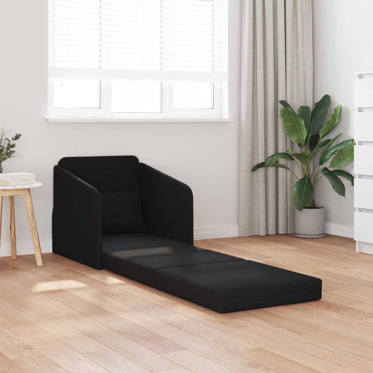 Vidaxl slaapbank zwart 65 x 80 x 83 cm stof