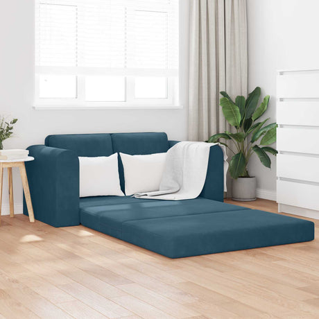 Vidaxl slaapbank blauw 148 x 71 x 83 cm fluweel
