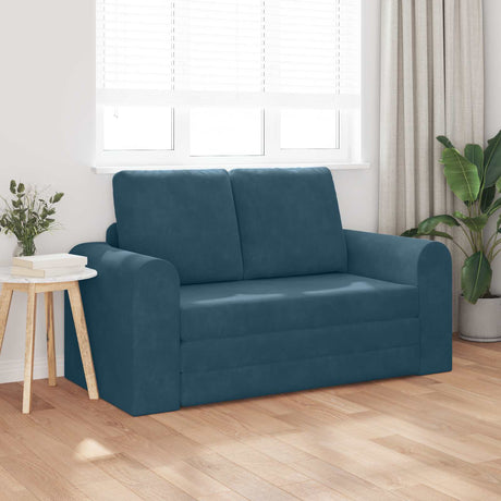 Vidaxl slaapbank blauw 148 x 71 x 83 cm fluweel