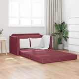 Vidaxl slaapbank wijnrood 124 x 71 x 78 cm stof