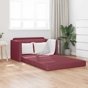 Vidaxl slaapbank wijnrood 124 x 71 x 78 cm stof