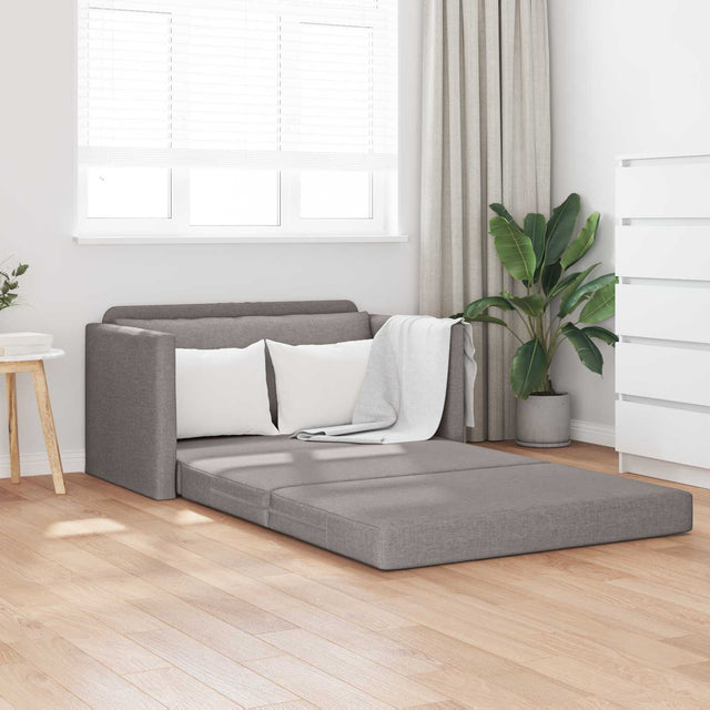 Vidaxl slaapbank taupe 124 x 71 x 78 cm stof