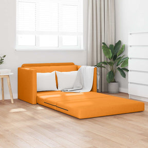 Vidaxl slaapbank donkergeel 124 x 71 x 78 cm stof