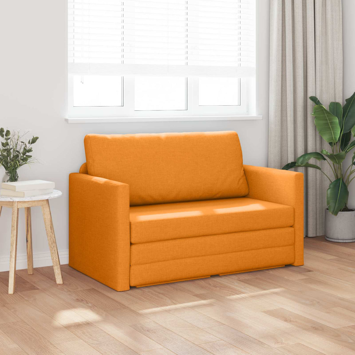 Vidaxl slaapbank donkergeel 124 x 71 x 78 cm stof