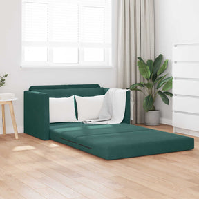 Vidaxl slaapbank donkergroen 124 x 71 x 78 cm fluweel