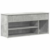 Vidaxl schoenenbank 102x30,5x45 cm bewerkt hout betongrijs